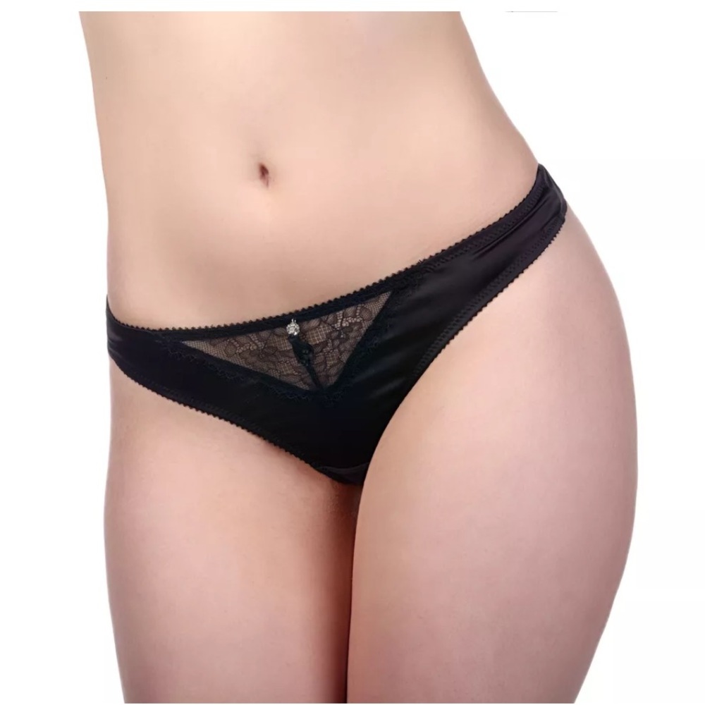 PARFAIT Affinitas Tamara Low Rise Thong Style 5904 - Black, M